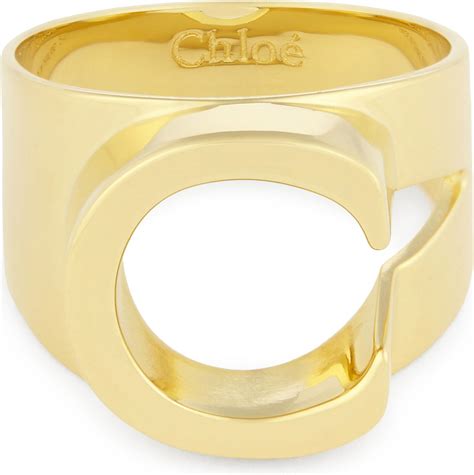 chloe c ring|chloe alphabet ring.